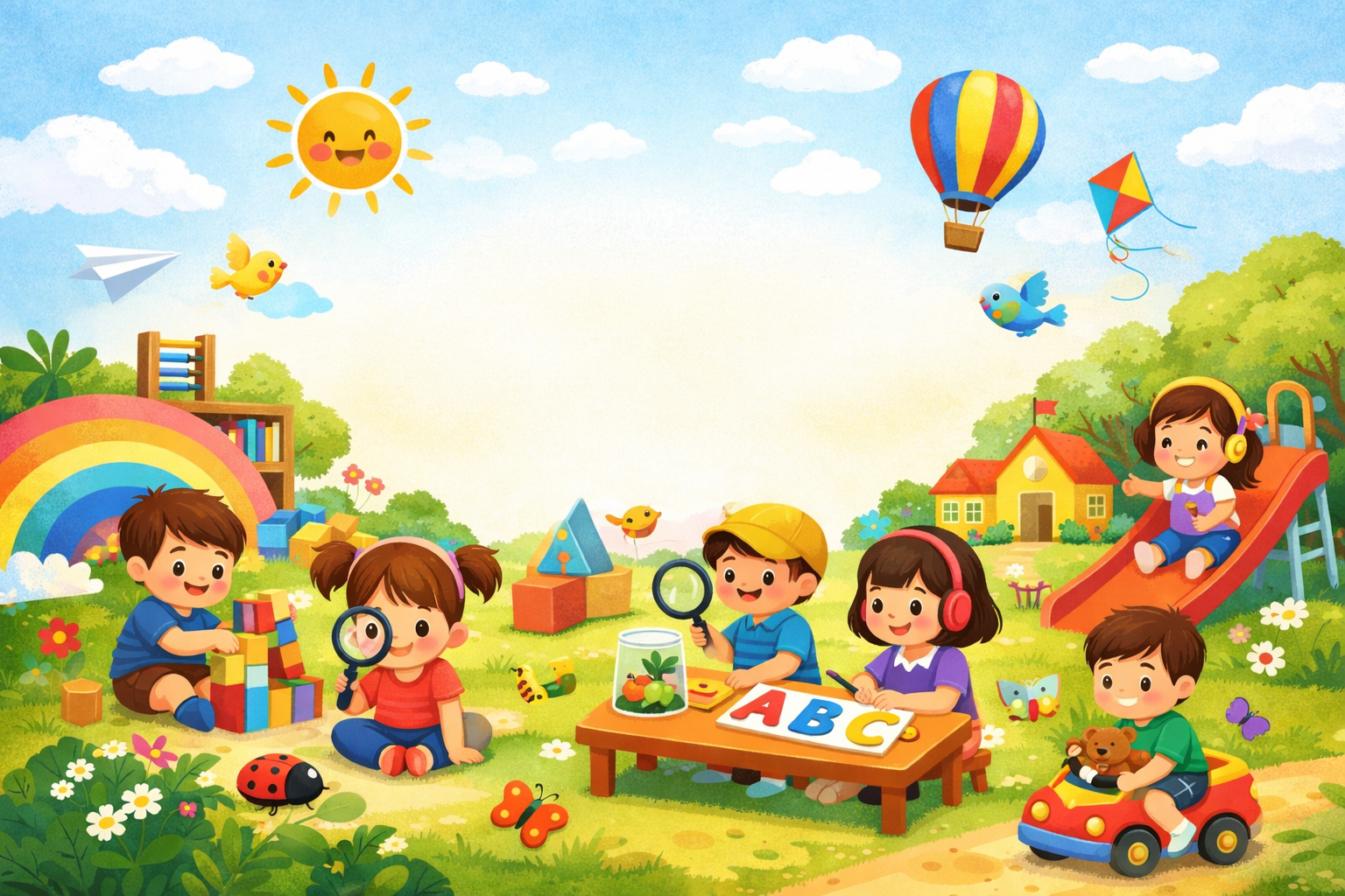 Happy kids learning at KidsBeyond